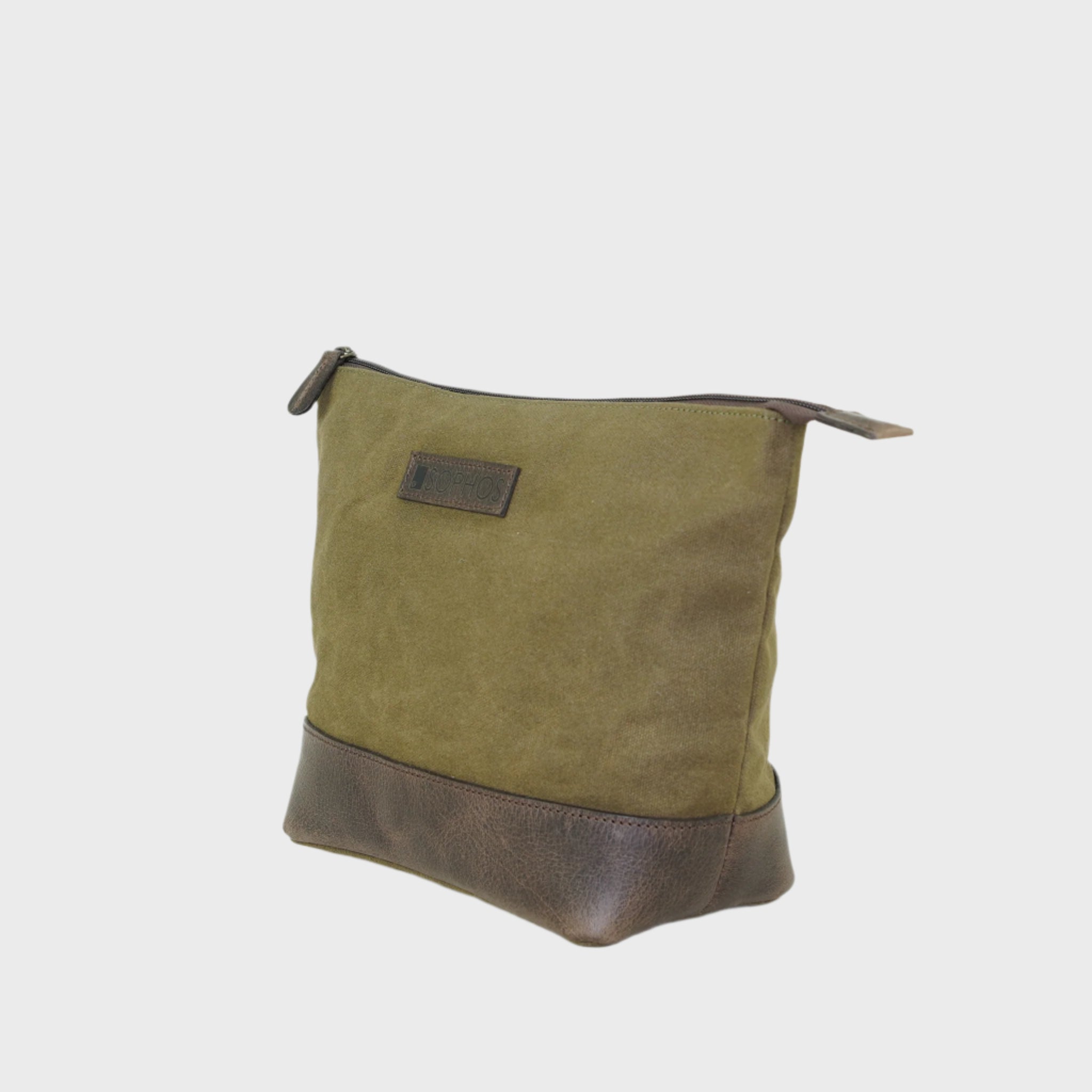 Waxed Canvas Triangle Washbag