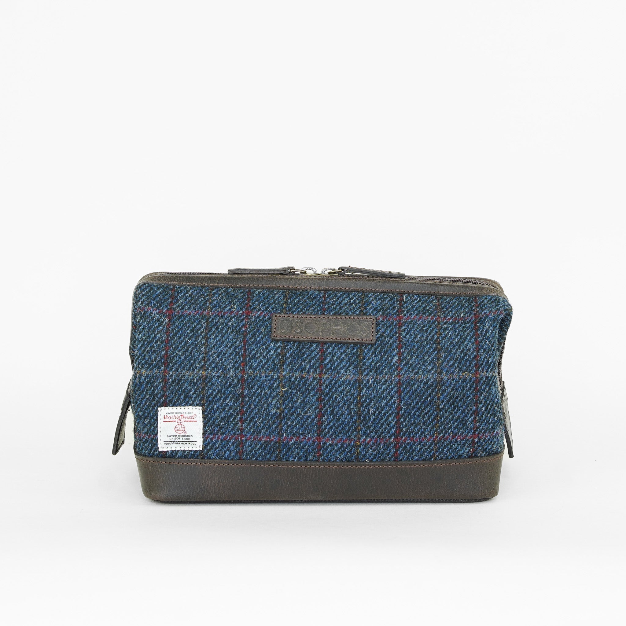 Blue Harris Tweed Gladstone Washbag