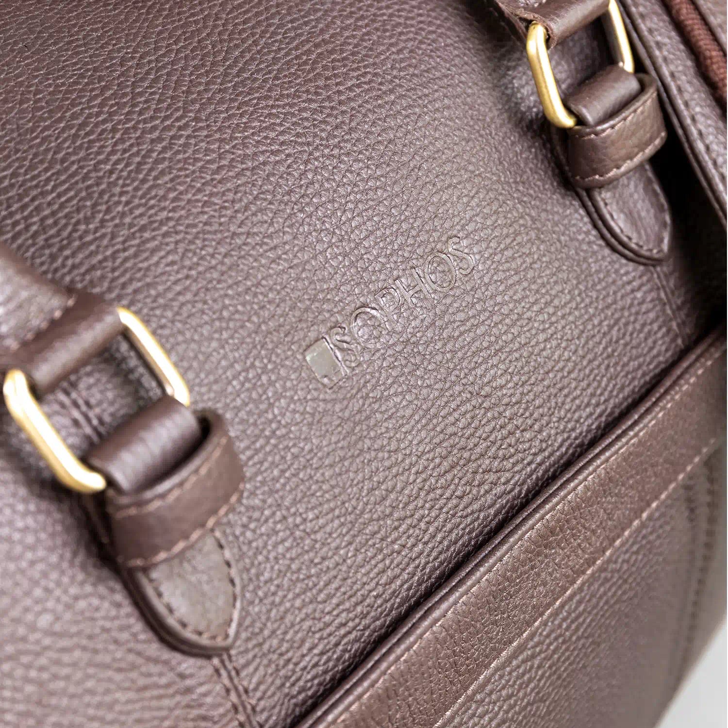 Oak Men’s Leather Holdall – Premium Pebble Grain Travel & Gym Bag
