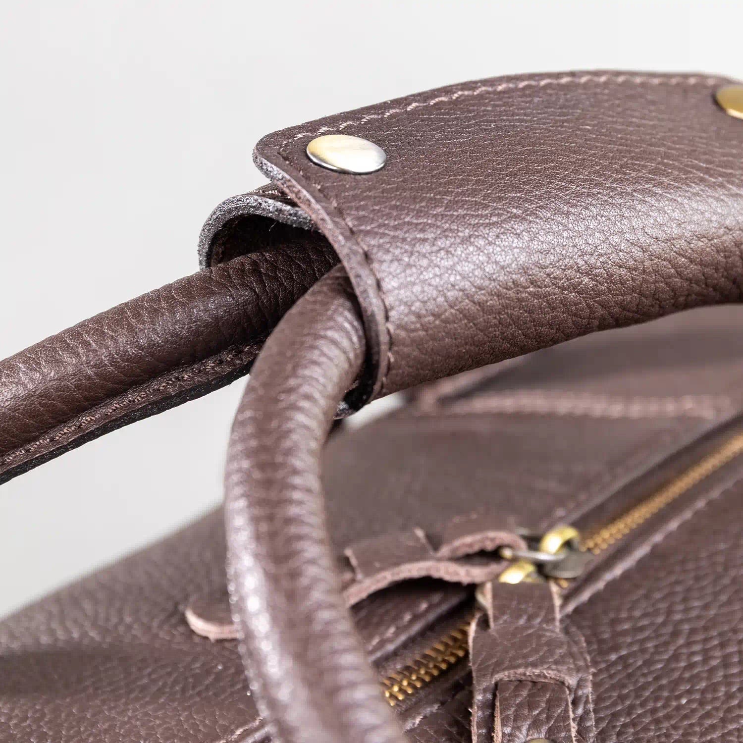 Oak Men’s Leather Holdall – Premium Pebble Grain Travel & Gym Bag