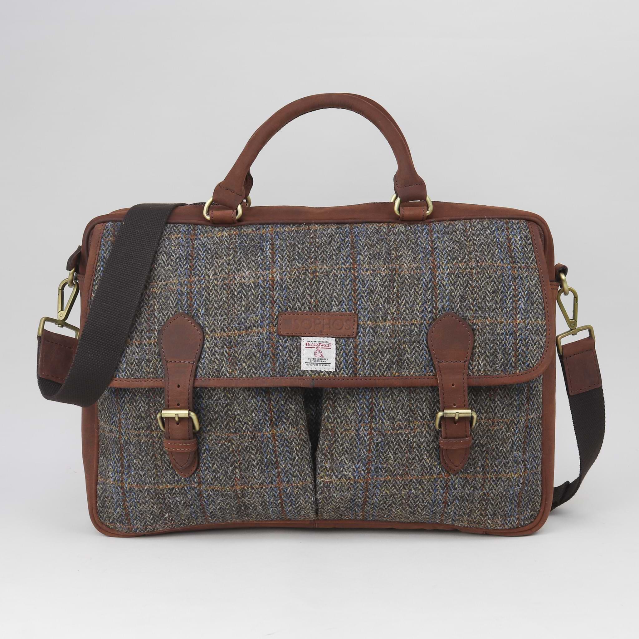 Brown Harris Tweed Briefcase