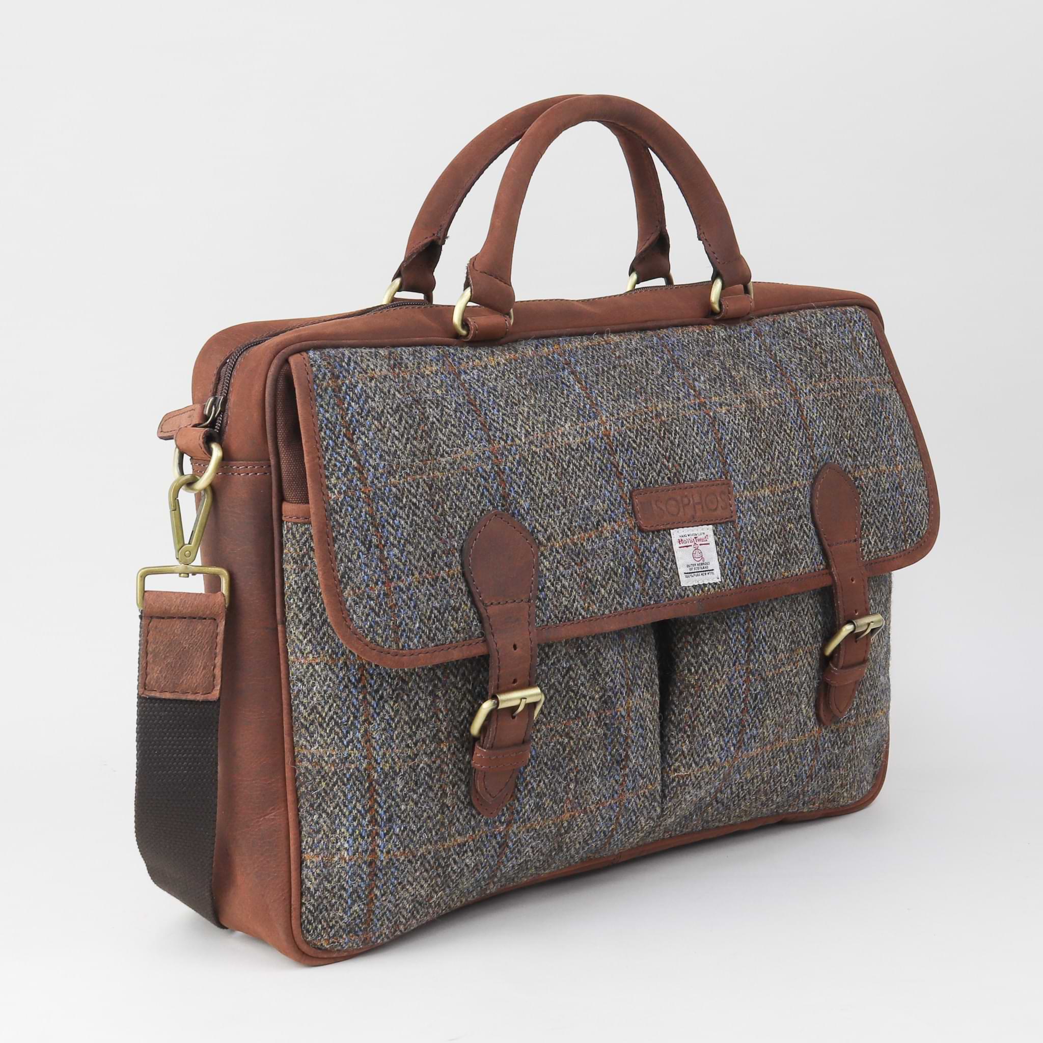 Brown Harris Tweed Briefcase