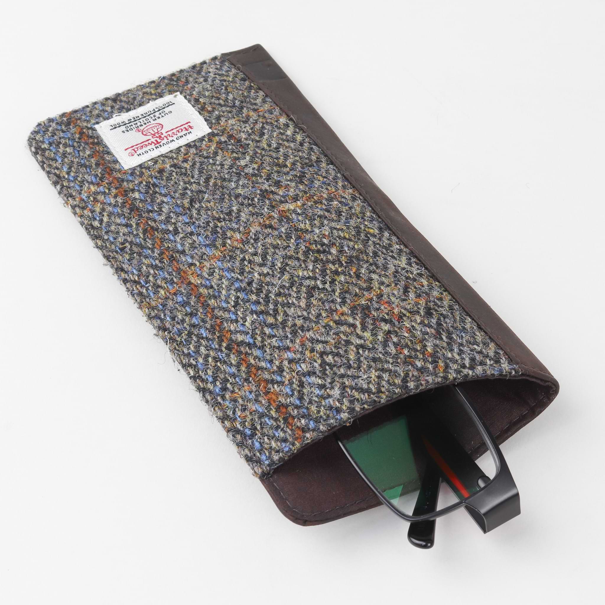 Brown Harris Tweed Glasses Case Slip