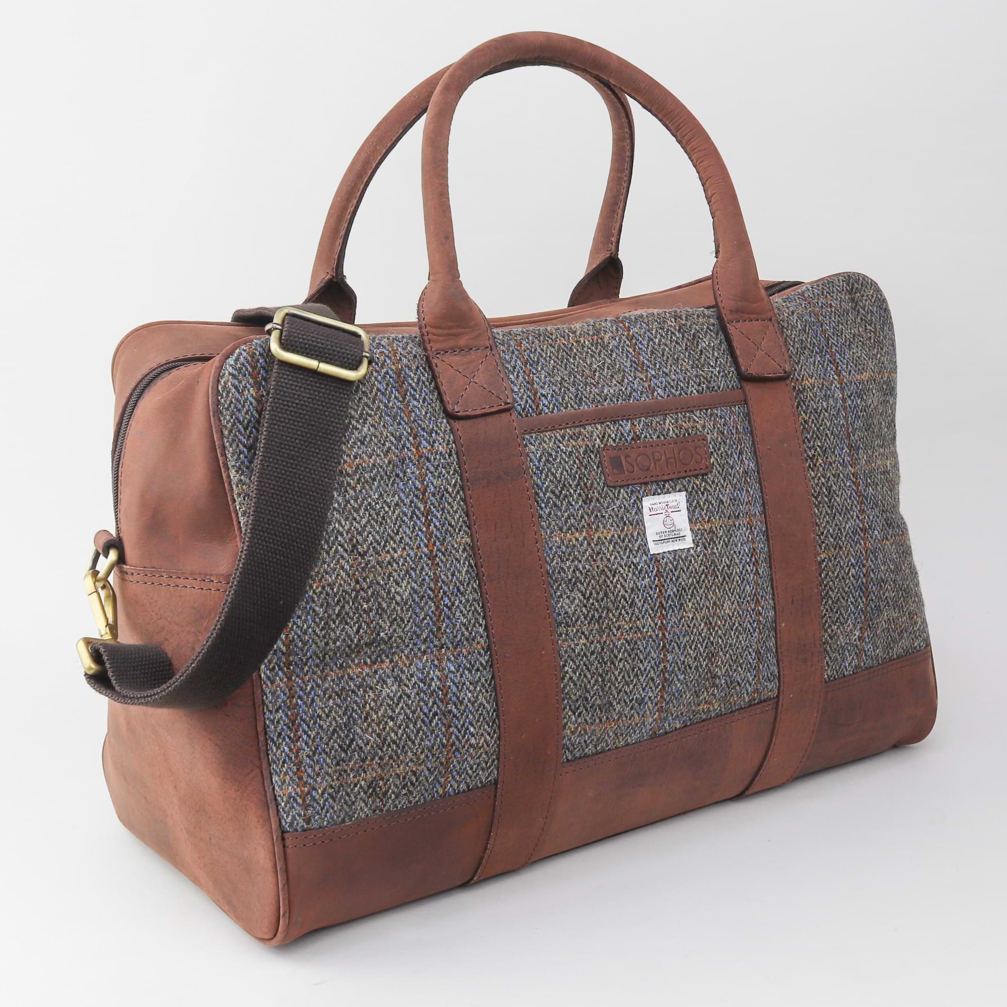Brown Harris Tweed Holdall