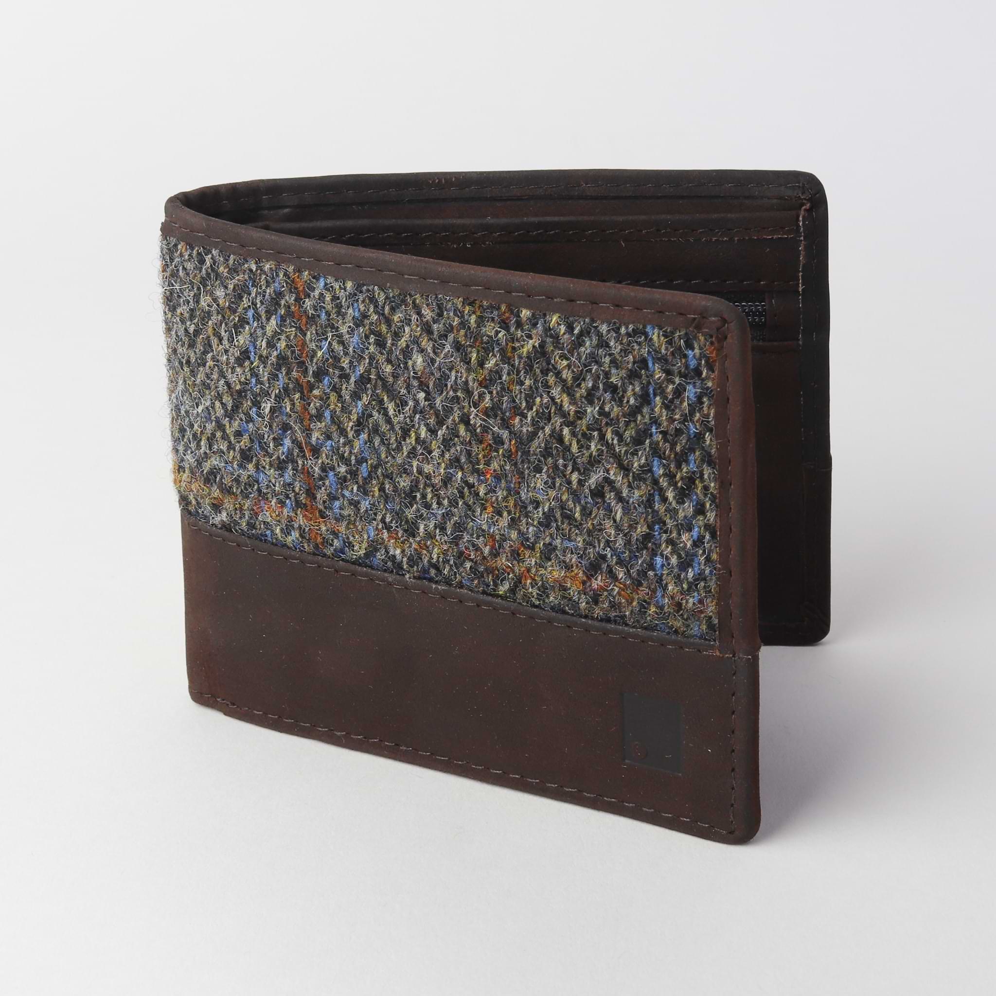 Premium Brown Harris Tweed Wallet