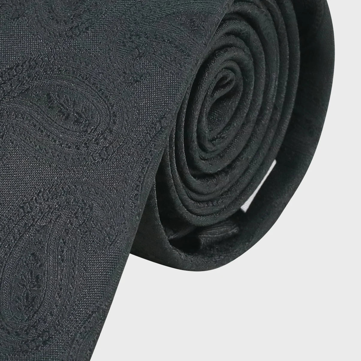Black Paisley Teardrop Tie