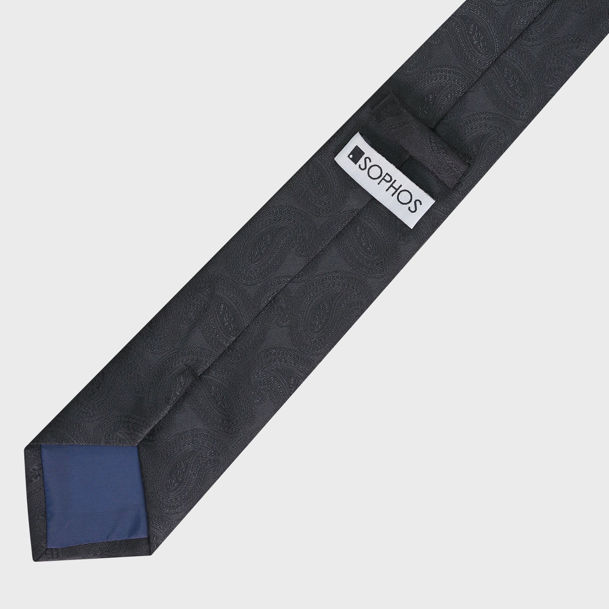 Black Paisley Teardrop Tie