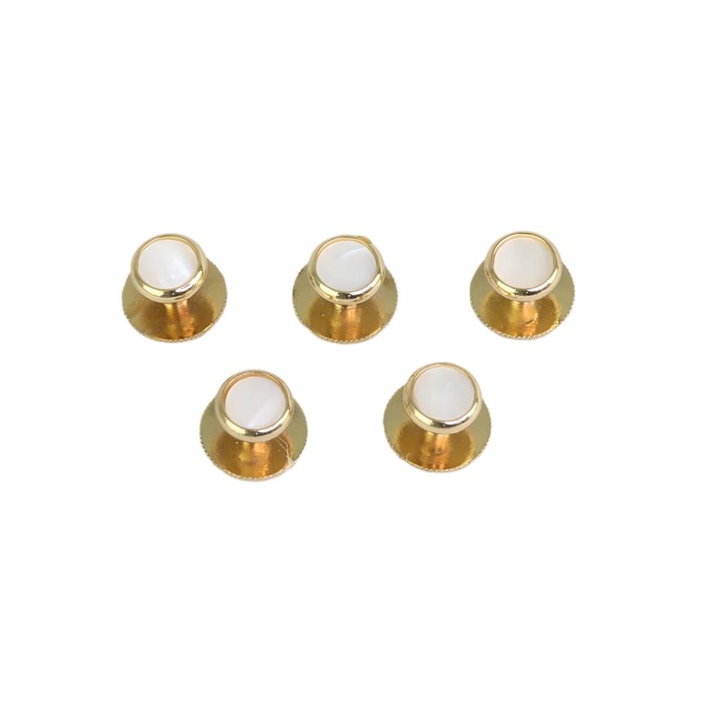 Mother of Pearl Effect Round Dress Studs