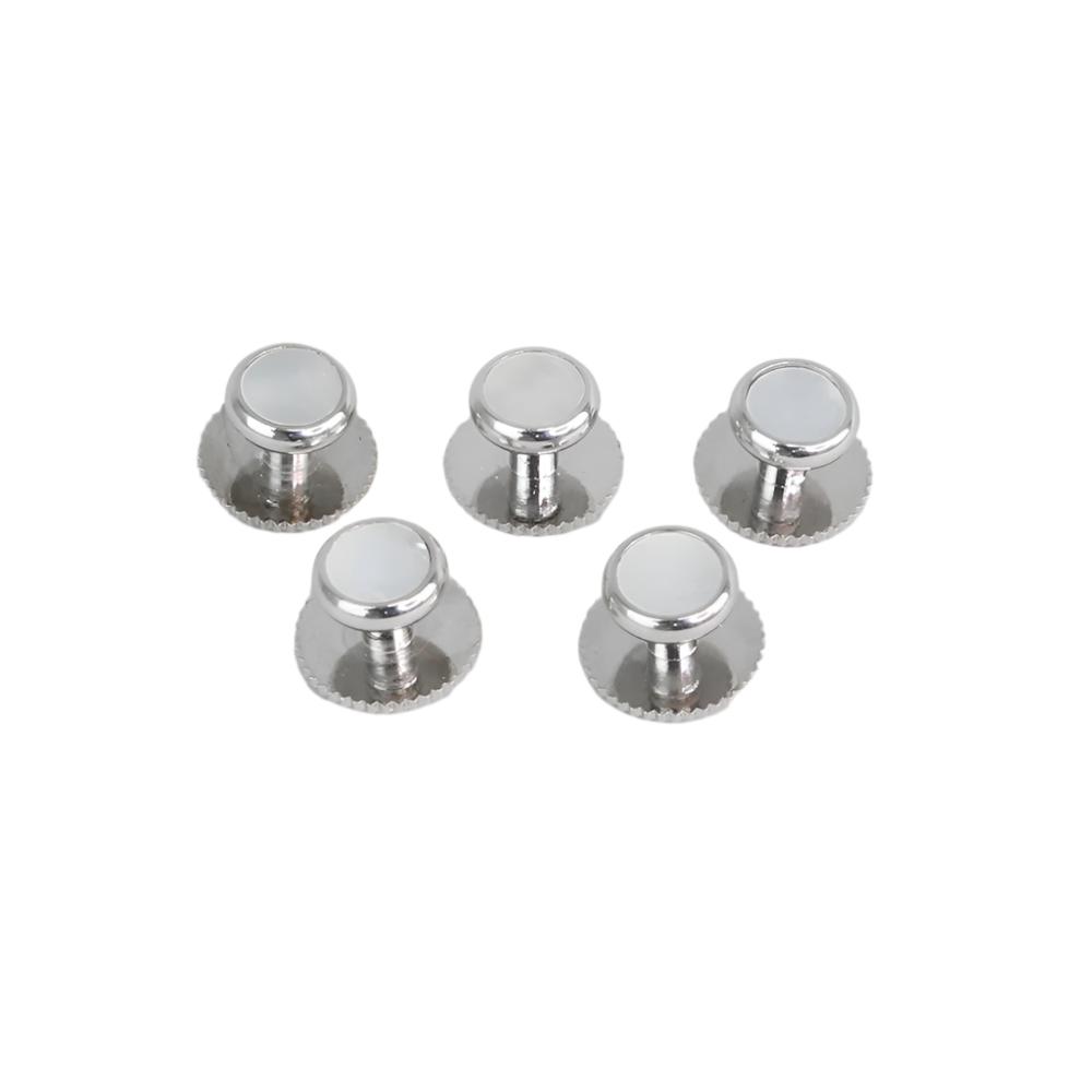 Mother of Pearl Effect Round Dress Studs