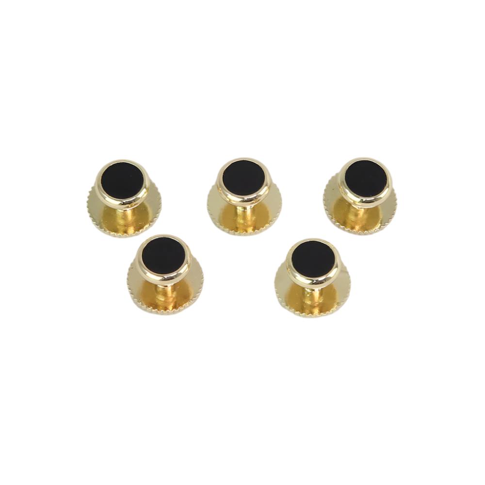 Black Round Dress Studs