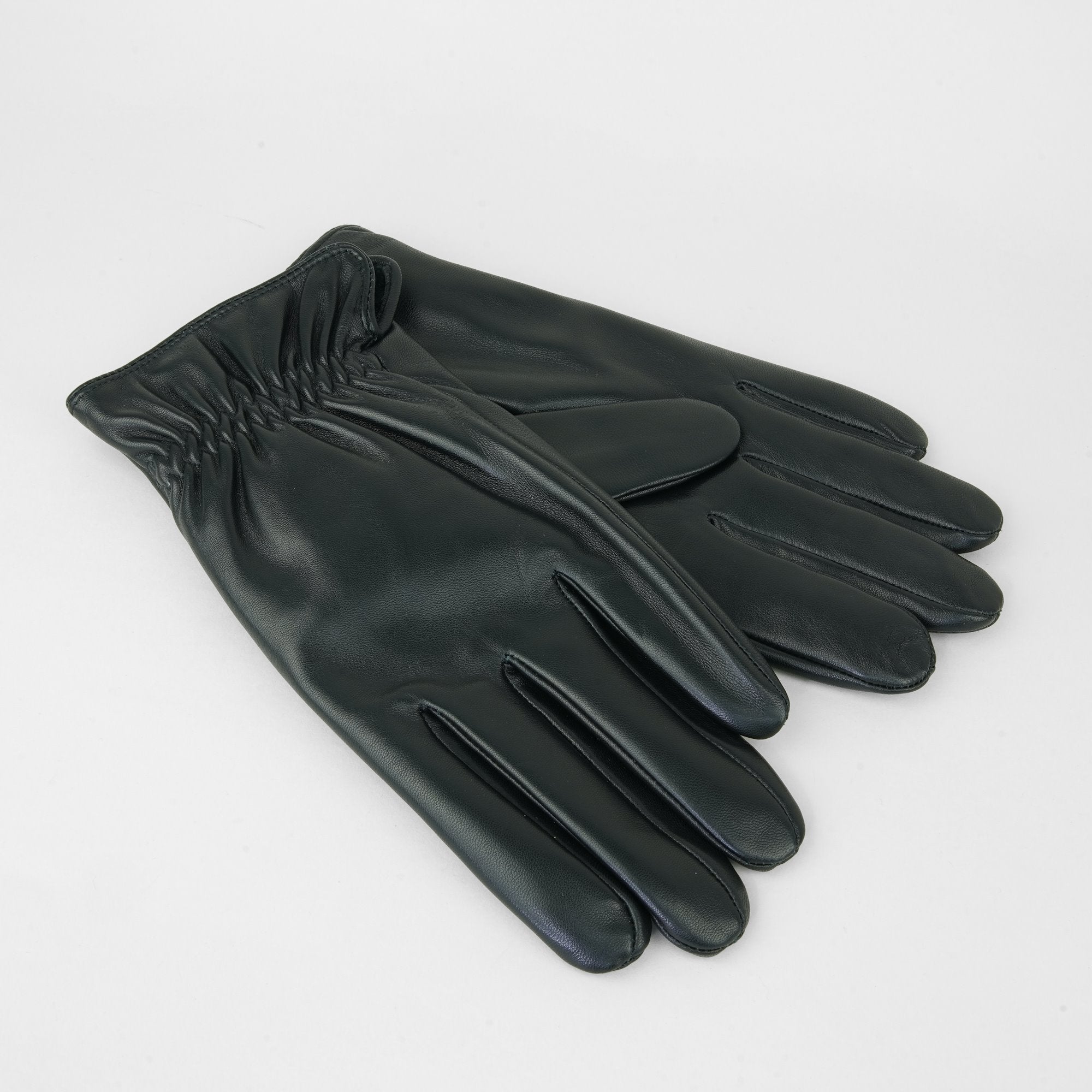 Waterloo Plain Leather Glove with Elasticated Wrist