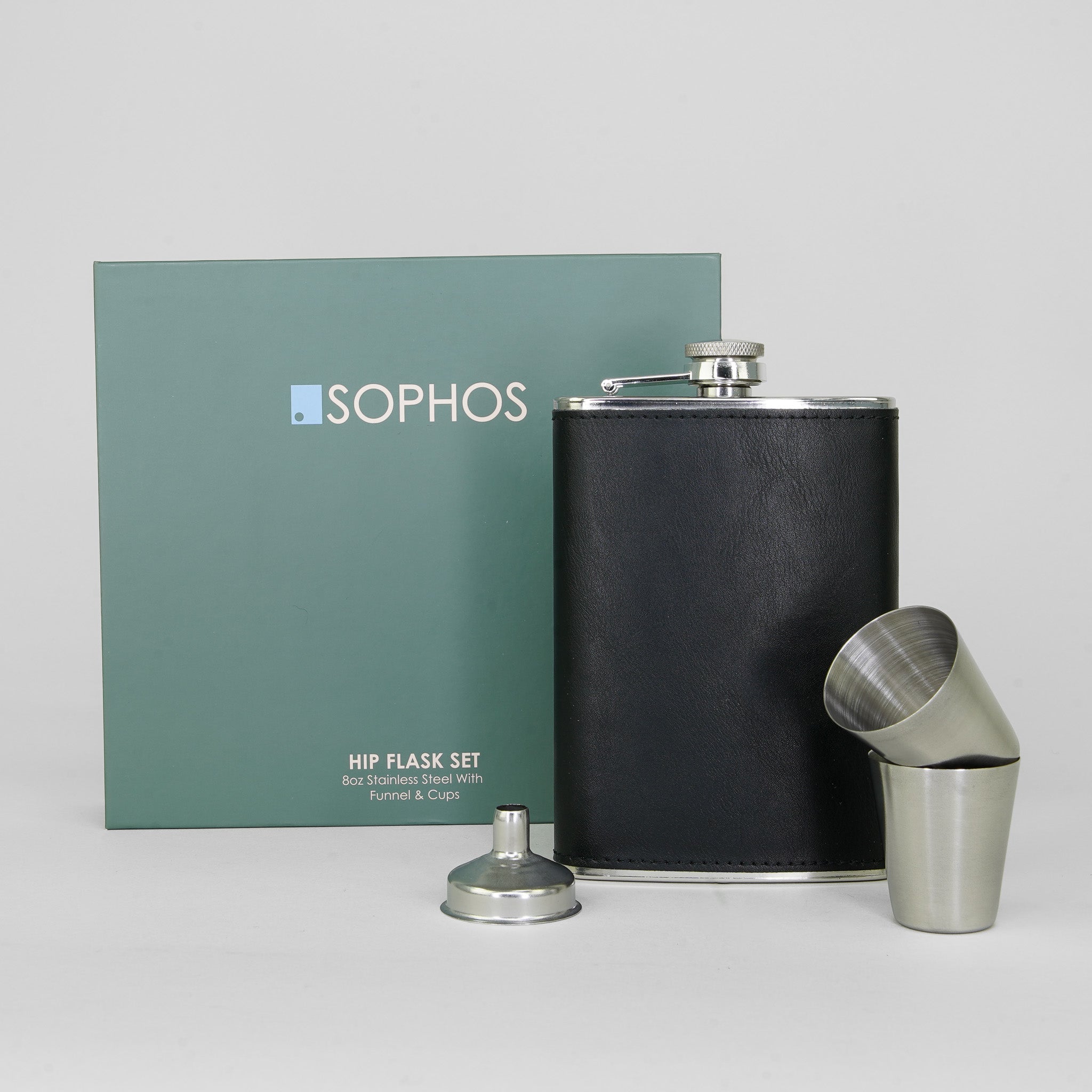 Hip Flask Gift Set - 8 Oz Copper or Silver