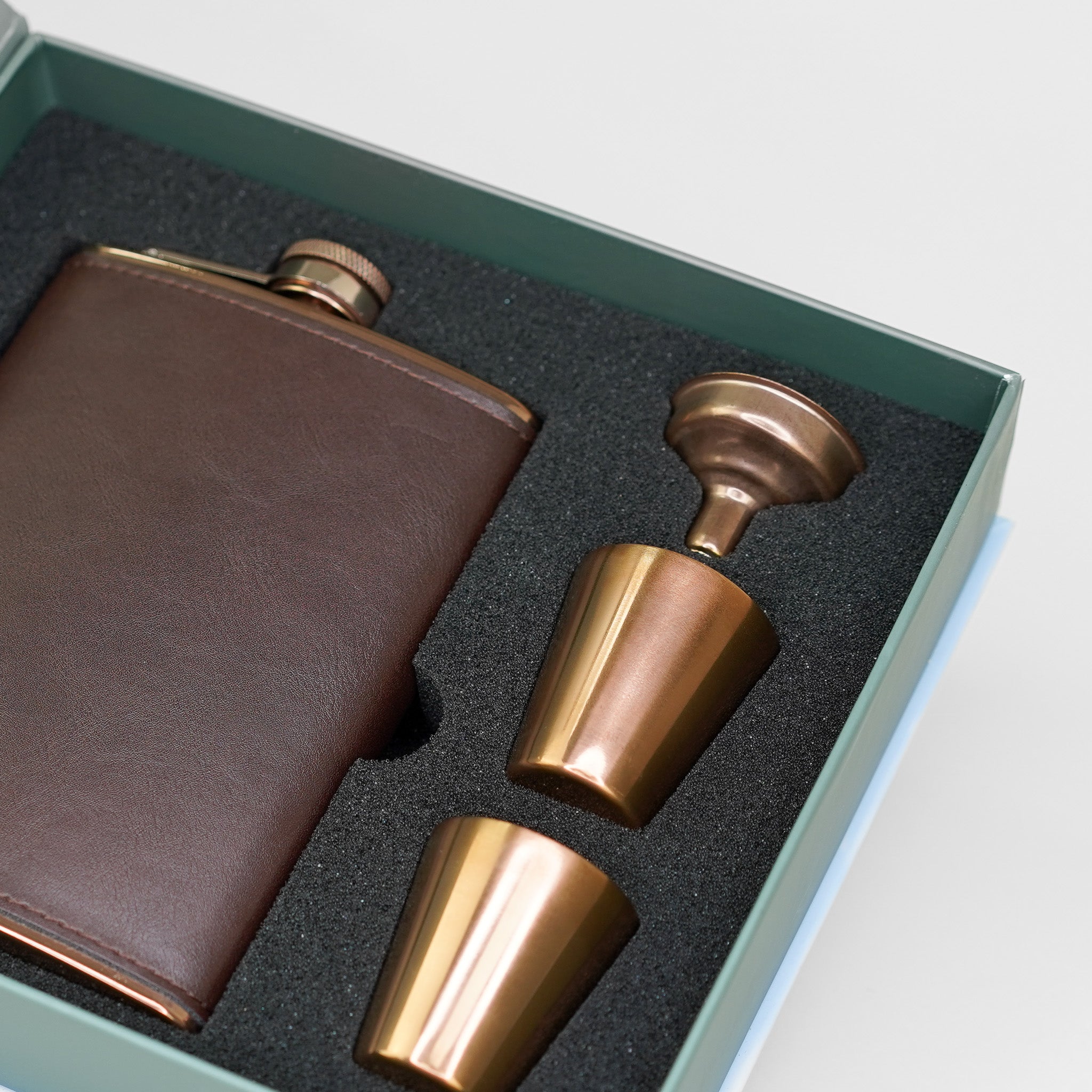 Hip Flask Gift Set - 8 Oz Copper or Silver