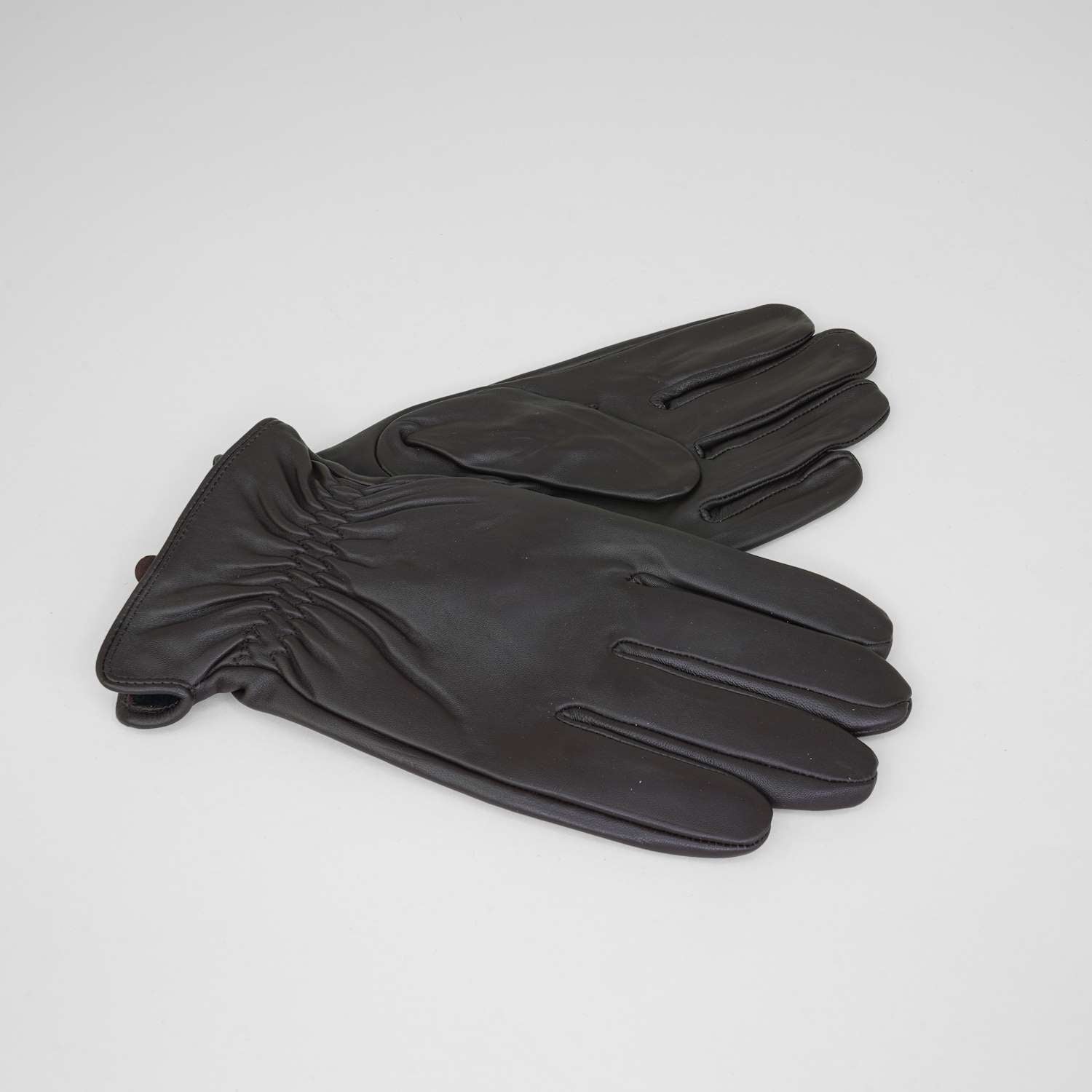 Waterloo Plain Leather Glove with Elasticated Wrist