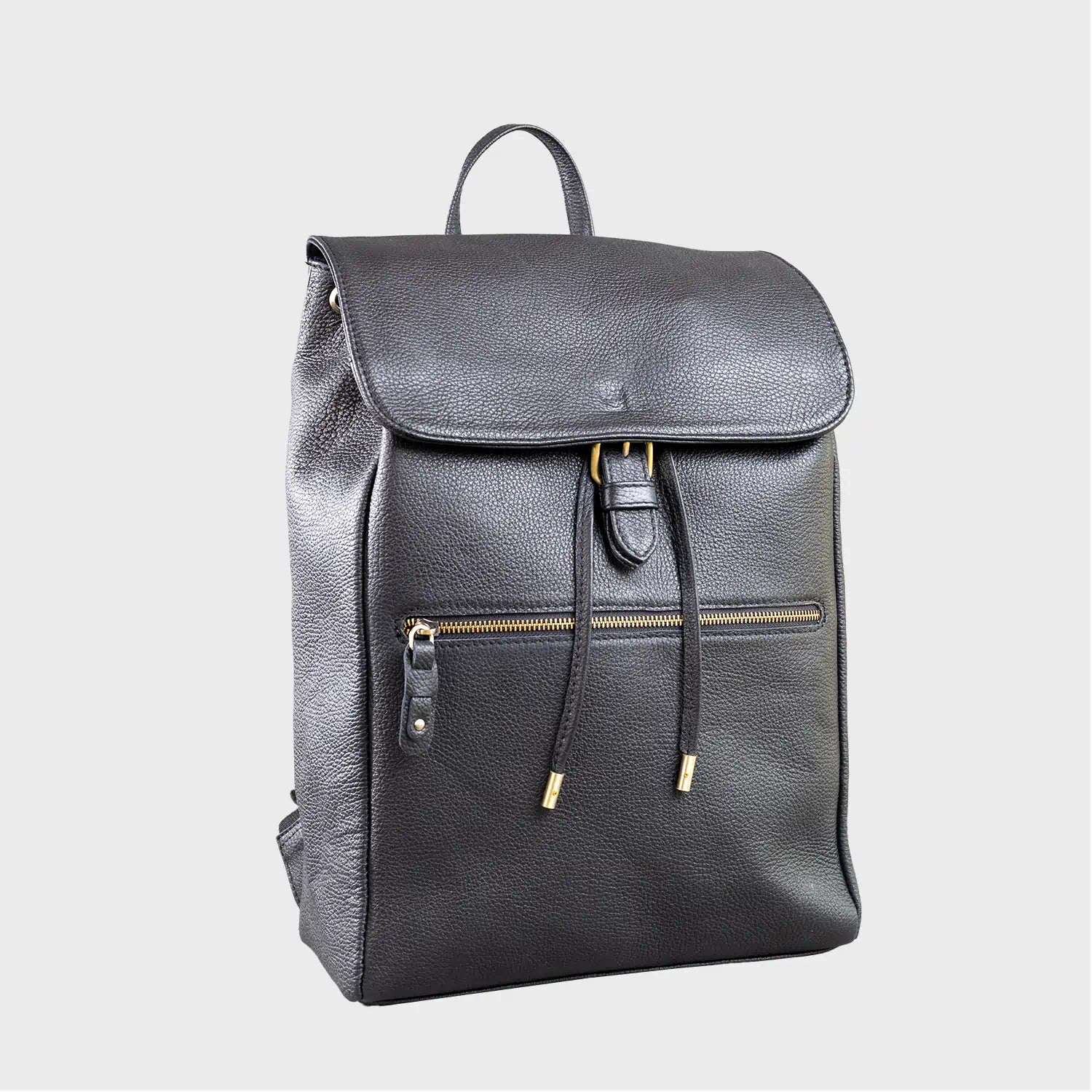 Elm Men’s Leather Backpack – Premium Pebble Grain Daypack / Work Bag