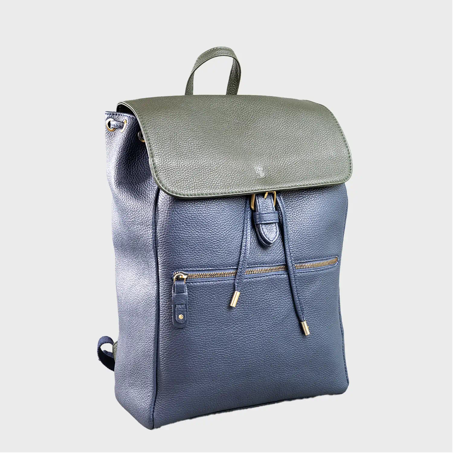 Elm Men’s Leather Backpack – Premium Pebble Grain Daypack / Work Bag