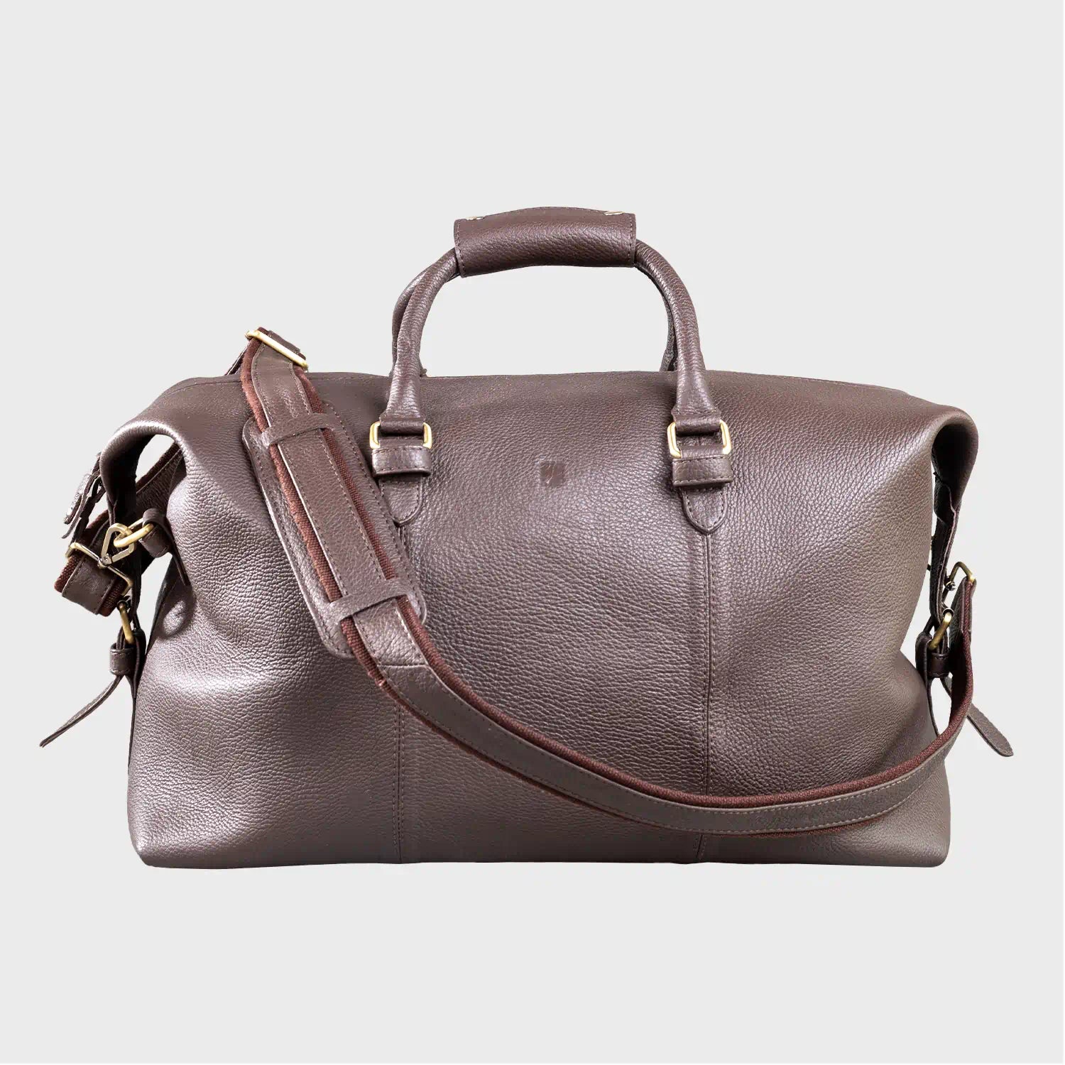 Oak Men’s Leather Holdall – Premium Pebble Grain Travel & Gym Bag