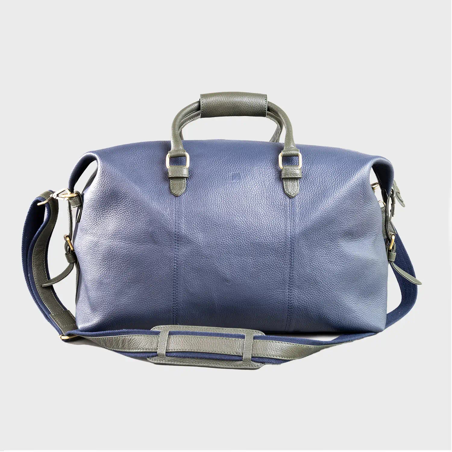 Oak Men’s Leather Holdall – Premium Pebble Grain Travel & Gym Bag