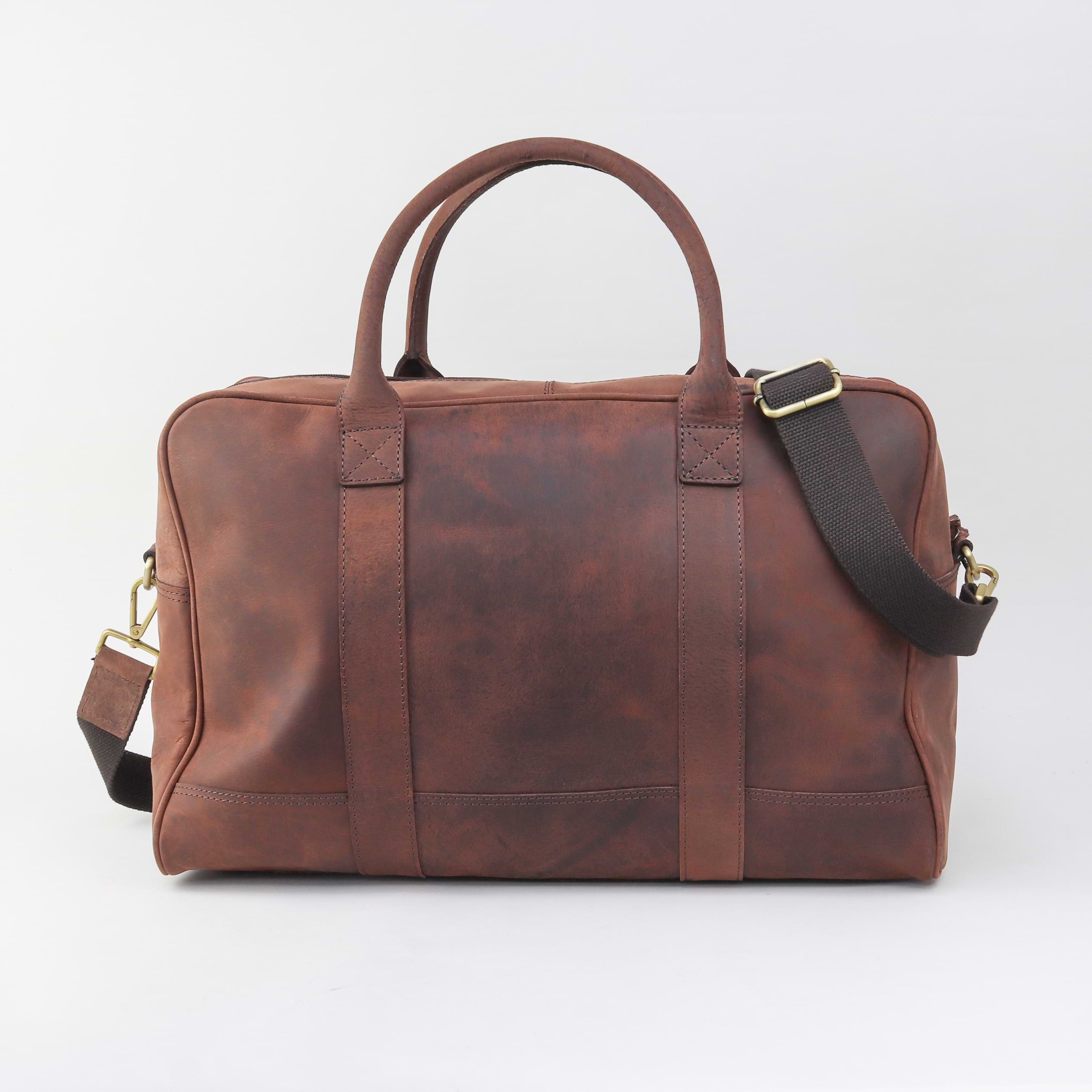 Navy Harris Tweed Holdall Overnight Bag