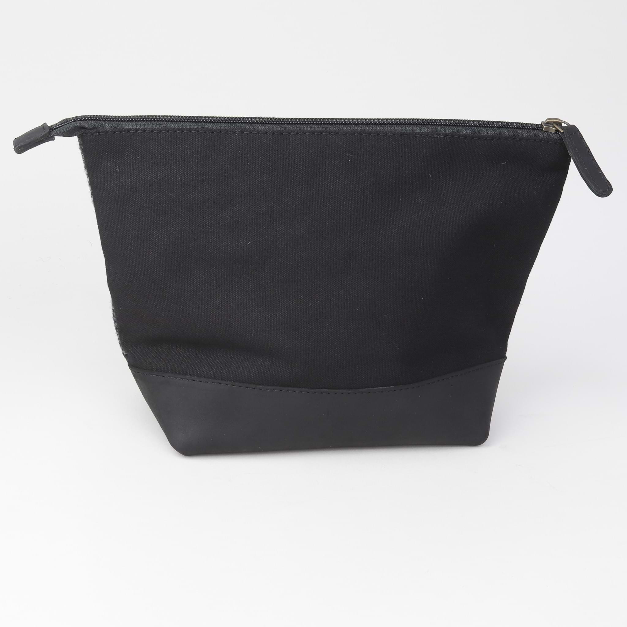 Grey Harris Tweed Triangle Washbag Toiletries Bag